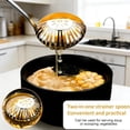thumbnail image 2 of Stainless Steel Strainer Ladle, 2 in 1 Soup Strainer Separates Liquids, Hot Pot Dual Purpose Colander Soup Ladle for Cooking and Straining for Homes and Restaurants (Gold&Silver)DSF, 2 of 7