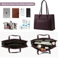 thumbnail image 4 of Lovevook Laptop Tote Bag for Women 15.6", Large Work Bag Nurse Teacher Bag with USB Charging Port, Leather Messager Bag Shoulder Bag Hand Briefcase, 4 of 7