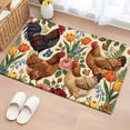 thumbnail image 3 of Farmhouse Front Door Rugs 2x3 ft Watercolor Hen Chicken Spring Flowers Farm Butterfly Small Rug for Entryway Non Slip Washable Bathroom Door Mat Absorbent Floor Mat for Indoor Entrance, 3 of 9