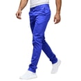 thumbnail image 4 of Mens Chinos Slim Fit Stretch Lightweight Quick Dry Flat Front Skinny Golf Dress Pants with Button and Zipper Big and Tall Size S-3XL Blue, 4 of 5