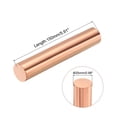 thumbnail image 2 of Uxcell Pure Copper Round Rod Diameter Length Solid Copper Rod Lathe Bar Stock for Metal Craft 25 x 150mm 1pcs, 2 of 6