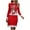Wine, variant on Njagoc3 Womens Long Sleeve Christmas Graphic Sweater Dress, Festive Casual & Party Wear, Knee - Length, Knit Fabric, for Xmas Events