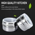 thumbnail image 6 of Anckoeil 2PCS Kitchen Magnetic Spice Jars Rack Spices Storage Tins Stainless Steel Condiment Pot Seasoning Shakers Containers, 6 of 6