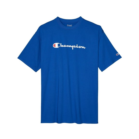 Champion Men's Big & Tall Short-Sleeve Classic Tee T-Shirt (Surf The Web Blue, X-Large, XL)