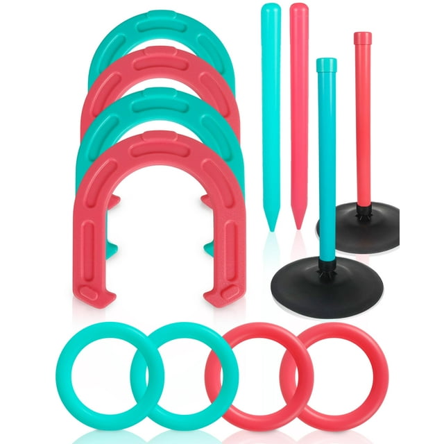 Juego de argollas gigantes en forma de herradura CT SPORTS de 25 cm para lanzar al aire libre