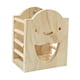 thumbnail image 3 of Comedero de heno de madera para conejos, contenedor de hierba para animales pequeños, dispensador de hierba de madera multifunción para ardillas., 3 of 9