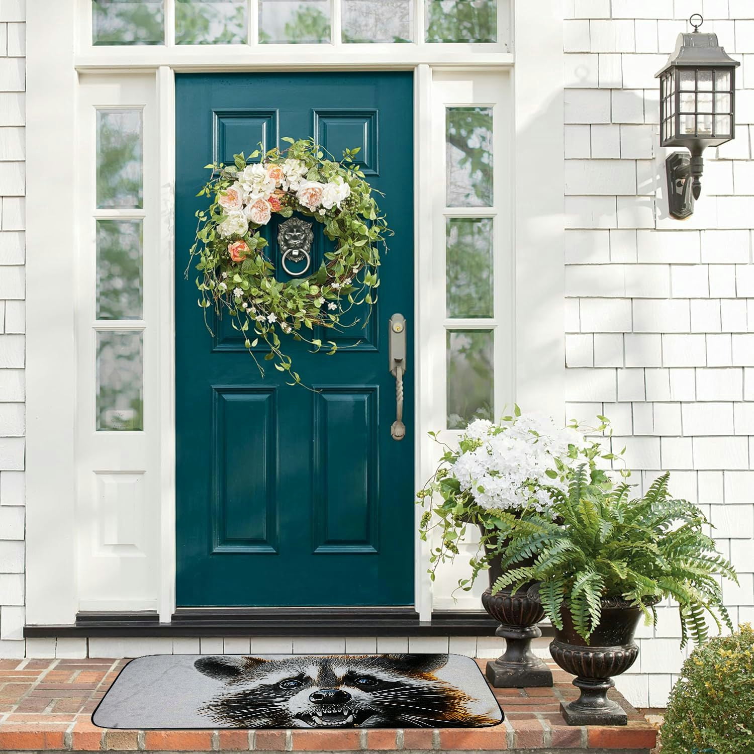 Heduofu Welcome Mat, Decorative Door Mat, Door Mat with Non-Slip Rubber Backing, Easy Cleaning, Traps Dirt, Rug for Entry, Patio, Garage
