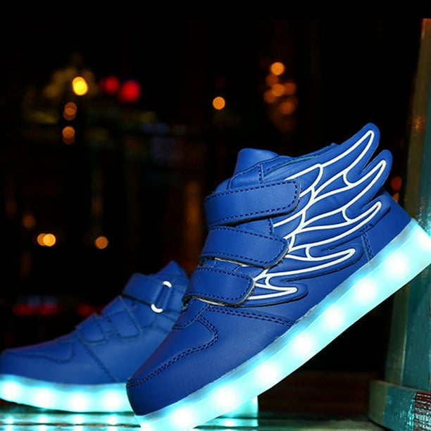 USB Charge LED Flash Light Up Zapatos Ninos Ninos Ninas Zapatillas De Deporte 36 Zulema Zapatos LED para ninos Bodega Aurrera en linea