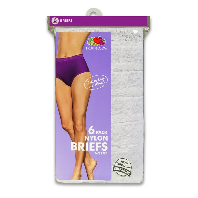Fruit of the Loom Women's Underwear Nylon Brief Panties, - Import It All
