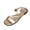 Gold, variant on Women's Flat Sandals Gladiator Open Toe Boho Elastic Back Strap Slides Sandals for Beach Vacation Silver