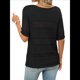 thumbnail image 3 of Suéteres de Punto de Cuello Redondo y Corta para Mujer, de Verano, Color Negro, Talla S, 3 of 7
