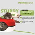 thumbnail image 3 of Cattasaurus Peekaboo Indoor Cat Cave Tunnel Bed, Large, Ruby Snowball, 3 of 8
