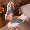 thumbnail image 6 of Women's Thong Beach Flip Flops, Thick Sole Casual Summer Sandals,Grey,US:7.5, 6 of 8