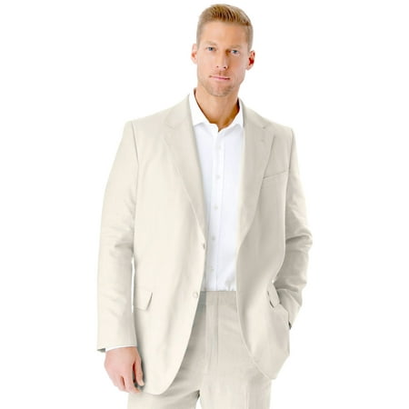 Ks Signature Men's Big & Tall Linen Blend Two-button Suit (Best Suits For Big Men)