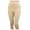 Beige, variant on Womens Leggings Hight Waisted Solid Color Velvet Half Length Pants Winter Soft Warm Leggings