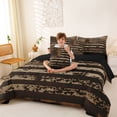 thumbnail image 4 of Manfei Retro Camo Usa Flag 7-Piece Twin Bedding,Vintage Stripes Art Bedding Comforter Set,Brown,Black Reversible, 4 of 7