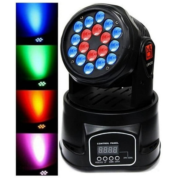 MR DJ LMH230 100W RGBW 18-LED Moving Head DJ Light