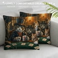 thumbnail image 3 of Orinice Cute Cat Graphic Decorative Throw Pillow Cover for Home Couch Living Room Bed Sofa - Square 1PC 24x24in, 3 of 5