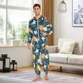 thumbnail image 6 of FORMRS Onesies Pajama for Adults Unisex Hoodie Winter Jumpsuit One Piece Sleepwear, Sizes S-2XL, Oranges Pattern, 6 of 7