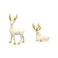 thumbnail image 2 of Cadancy Christmas Reindeer Figurines Set of 2 Tabletop Statues for Festive Display, Elegant Deer Ornaments Home Mantle Shelf Indoor Holiday Decor Winter Seasonal Decoration Gift, 2 of 7