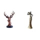thumbnail image 1 of Figura de cabeza de ciervo de resina, estatua de animal, adorno de escritorio, artesanía africana, escritorio coleccionable, decoración creativa, 1 of 8