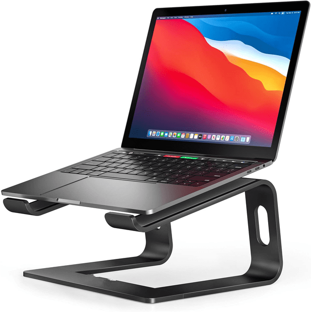 YSTIANN Support Ergonomique Réglable pour Ordinateur Portable pour une Meilleure Posture, Support d'Ordinateur Portable Portable et Stable avec Design de Ventilation, Convient à la Plupart des Ordinateurs Portables, Idéal pour Espace de Travail à Domicile, Noir AZ78-944