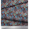 thumbnail image 3 of Soimoi polyester Crepe Fabric Square Geometric Printed Fabric 1 Yard 42 Inch Wide, 3 of 3