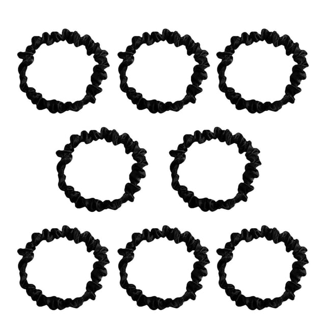 MesaSe 8 Pcs Chouchous Accessoires de Cheveux Réglables pour Femmes Bandeau Robuste en Soie Style10 Noir