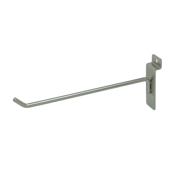 Econoco Deluxe Hook for Slat Wall, 8" Chrome (Pack of 96)