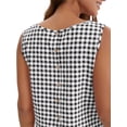 thumbnail image 6 of DARING DIVA Women's Gingham Summer Crop Tank Tops Button Back Sleeveless Shirts S Black, 6 of 7