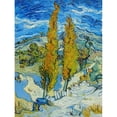thumbnail image 3 of Van Gogh, Vincent 14x18 Black Modern Framed Museum Art Print Titled - The Poplars at Saint-Remy (1889), 3 of 5