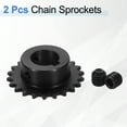 thumbnail image 3 of 2Pack #25 Chain Roller Sprocket 17mm Bore 1/4" Pitch 22 Tooth Keyway 5 x 2.3mm, 3 of 6