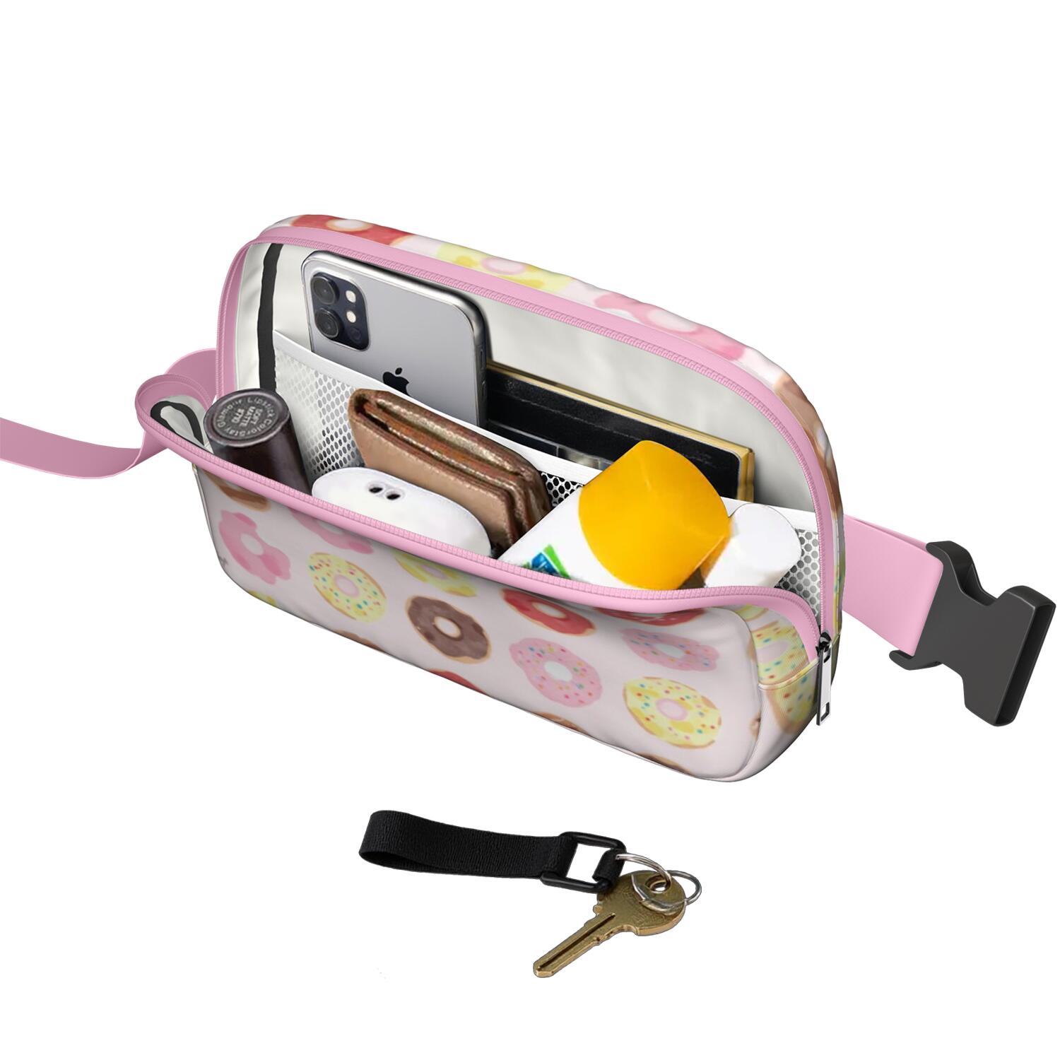Waist Bag for Sports Enthusiasts Commuters Waist Bag & Hip Bum Bag with Adjustable Strap for Casual Running Hiking Cycling Doughnut Sporty Waist Pack
