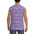 thumbnail image 4 of Goofa Pugs and Flowers Printed Men's Sleeveless T-Shirt - Athletic Gym Workout Tank Top for Men - Moisture-Wicking, UPF 30+ Quick-Dry Muscle Tee-Medium, 4 of 8