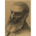 thumbnail image 3 of Alphonse Legros 18x24 Black Modern Framed Museum Art Print Titled - Head of a Man Facing Left, 3 of 5