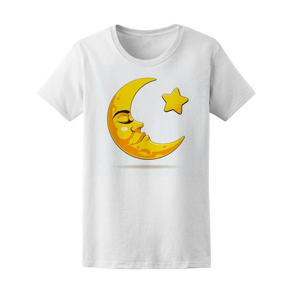 Crescent Moon & Star Sleeping T-Shirt Women -Image by Shutterstock, Female XX-Large