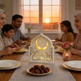 thumbnail image 5 of Ramadan Eid Crafts Night Light, Crescent Moon Star Mosque LED Wooden Lamp for Eid Mubarak Decorations, Islamic Muslim Light Lantern Craft Table Ornament for Eid Al-Fitr, Eid Al-Adha Party Decor, 5 of 7