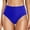 Blue, variant on RUTAYY Swimwear Women Casual High Waisted Solid Color Split Plus Size Swim Trunks Boho Swim Wear