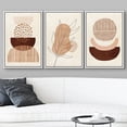 thumbnail image 3 of wall26 Framed Canvas Print Wall Art Set Mid-Century Semi Circle Plant Sketches Nature Abstract Illustrations Modern Art Bohemian Decorative for Living Room, Bedroom, Office - 24"x36"x3 White, 3 of 5