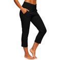 thumbnail image 2 of CUZIBR Women'S Yoga Pants With Pocket High Waist Slim Fit Legging Stretch Workout Trendy Pants Casual Gym Daily Activewear Leisure Dates Trousers,Black,L, 2 of 5