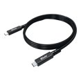 thumbnail image 4 of Club3D USB-C 4 Gen 3 X2 Bi-Directional Cable 40GBPS 8K60HZ 100W Power Delivery Male/Male 0.8m-2.62ft Black Adapters, 4 of 6