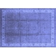 thumbnail image 1 of Ahgly Company Machine Washable Indoor Rectangle Oriental Blue Traditional Area Rugs, 2' x 4', 1 of 4