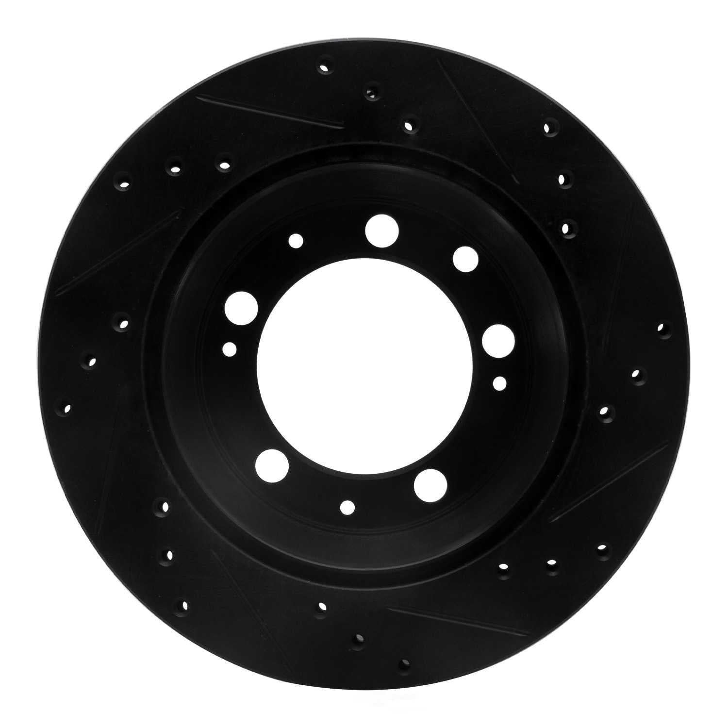 Dynamic Friction Company 633-02006L DFC Brake Rotor - Drilled And Slotted - Black
