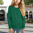 thumbnail image 2 of Staki Clothes for Boys Boys Long Sleeve Shirts Kids Crewneck T Shirts Casual Tops Tees(Dark Green,2-3 Years), 2 of 7