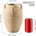 thumbnail image 5 of Ceramic Flower Vase Home Decor - Farmhouse Flower Vases Rustic Vintage Style Aesthetic Modern for Table Living Room Kitchen Bedroom Decoration House Desk Decorative Accessories Gift (Clay), 5 of 14