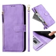 thumbnail image 1 of Filp Case for Google Pixel 6 Zipper Pocket Magnetic Flip Wallet Phone Case with 7 Card Slots and Wrist Strap, 1 of 5