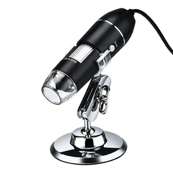USB Digital Microscope, Endoscopic Camera, Adjustable Magnification with PC Bracket, 1600X