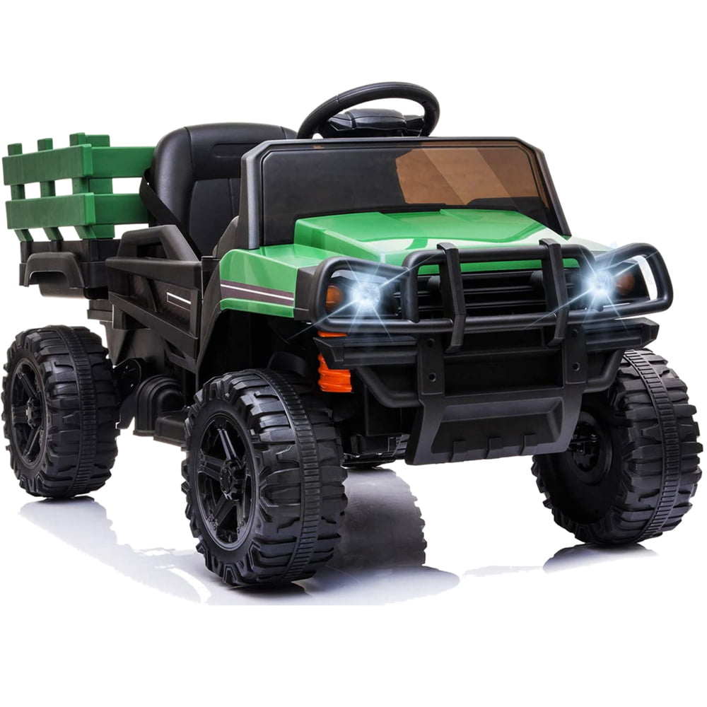 Battery-Powered Tractor Cars for Kids, 12V Ride on Tractor Toys with ...