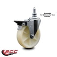 thumbnail image 2 of 5 Inch Nylon ½ Inch Threaded Stem Caster with Brake, 2 of 2