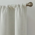 thumbnail image 5 of My Texas House Solid Ivory Rod Pocket Back Tab Blackout Curtain Panel, 52" x 84", 5 of 8